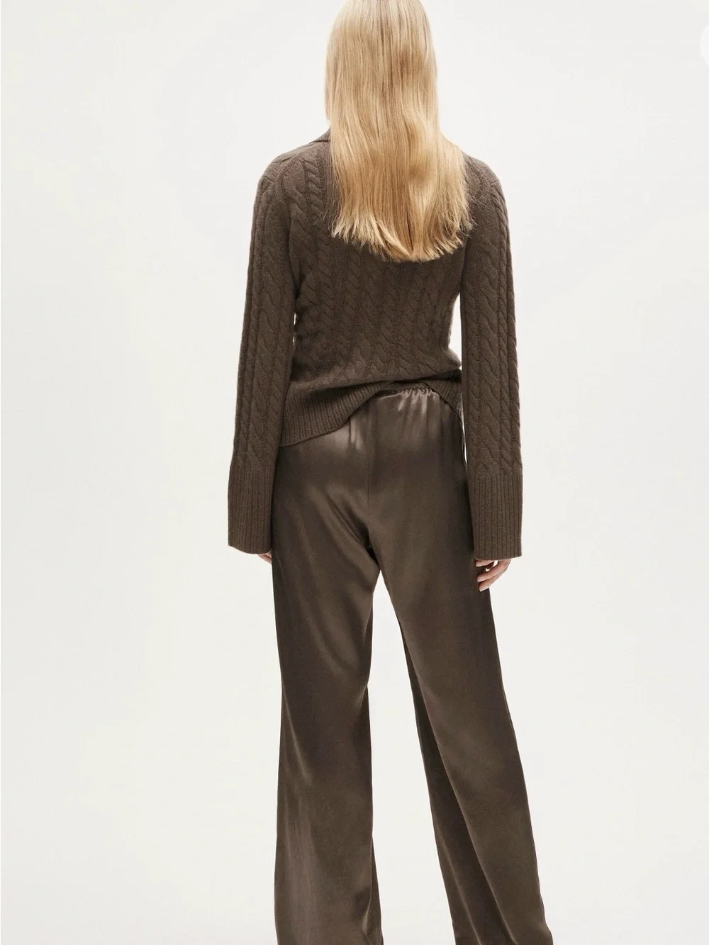 J. Crew Cosmo Pants in Luster Charmeuse- Smoky Wood- Size Small